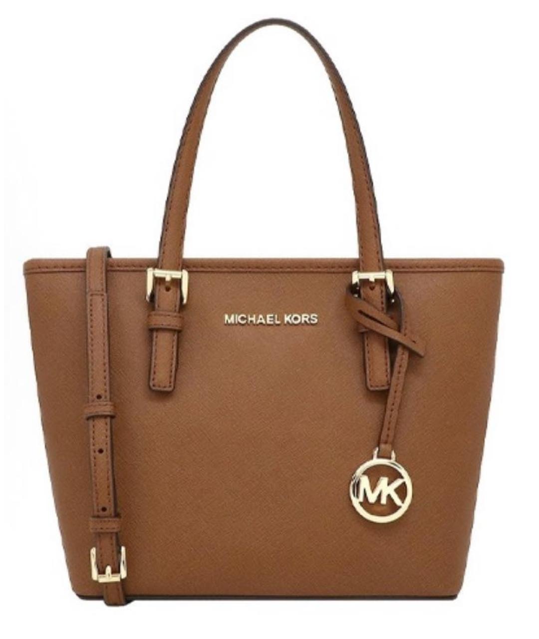 MICHAEL KORS Коричневая кожаная сумка тоут, фото 1