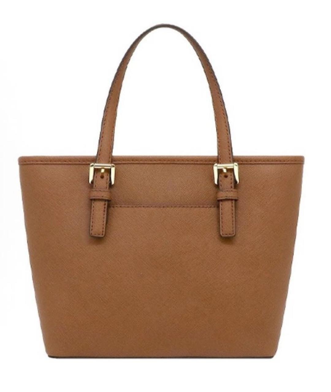 MICHAEL KORS Коричневая кожаная сумка тоут, фото 4