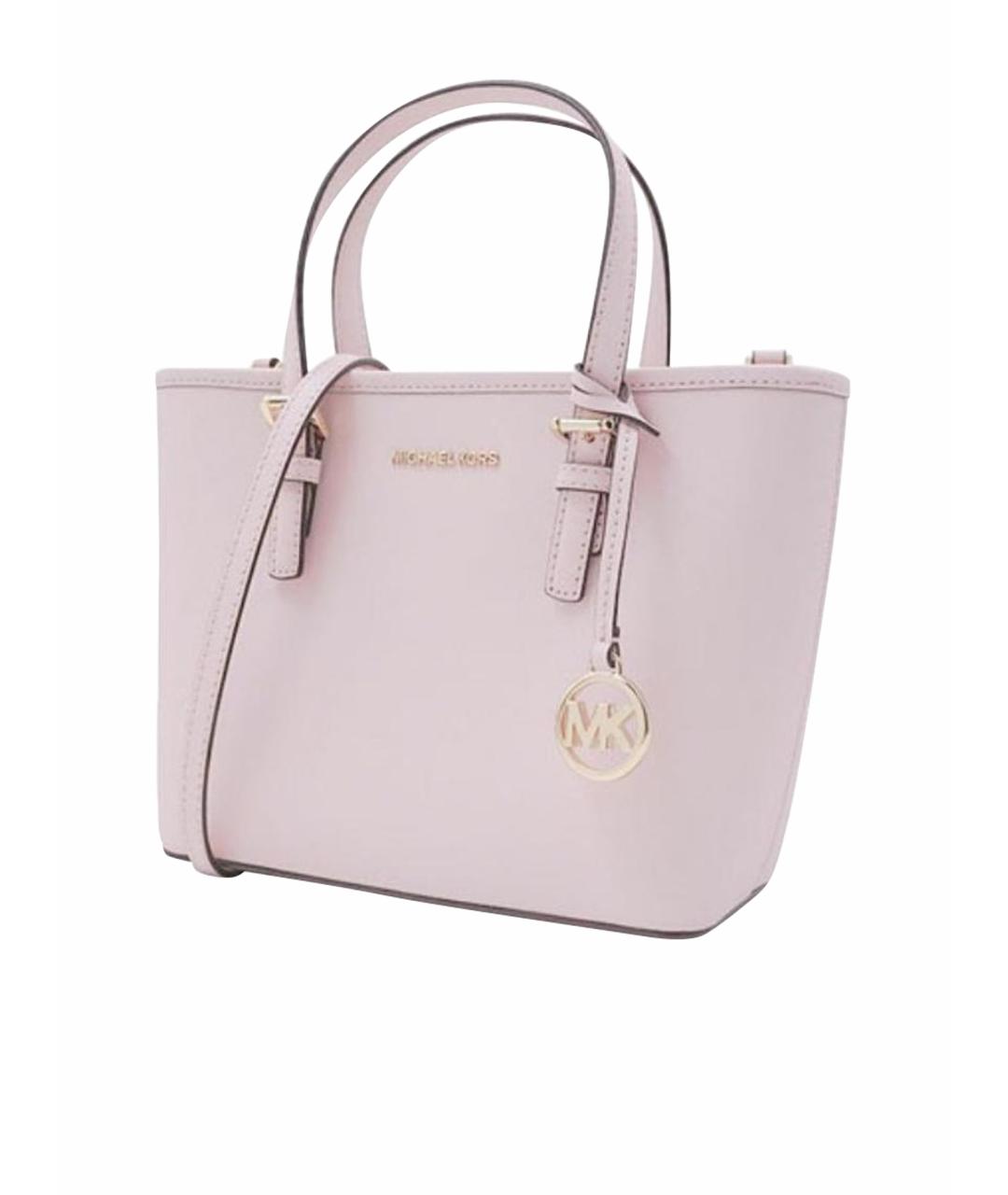 MICHAEL KORS Розовая кожаная сумка тоут, фото 1