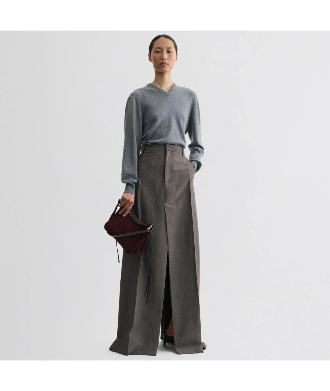 PHOEBE PHILO Бордовая замшевая сумка через плечо, фото 2