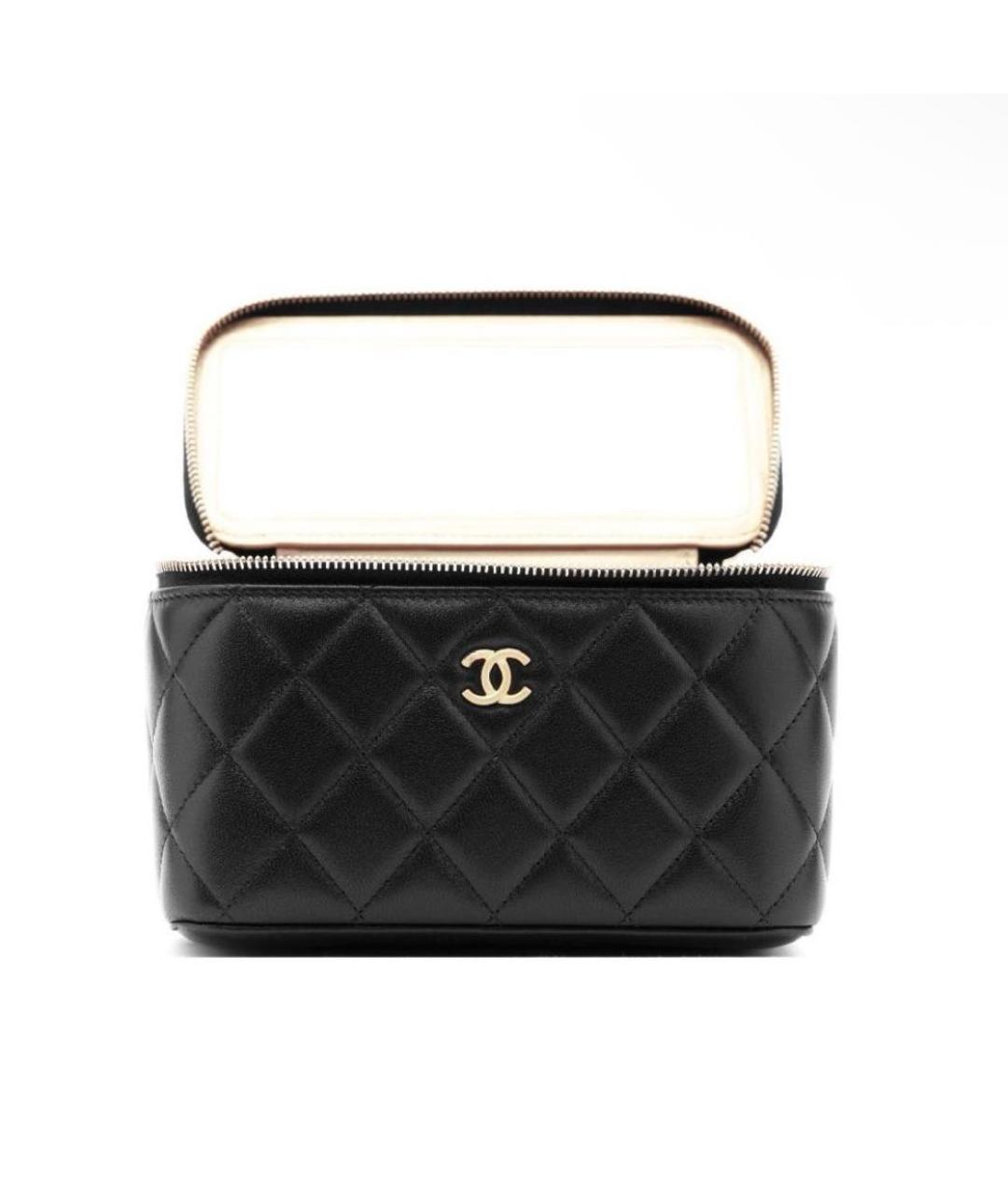 CHANEL Черная кожаная сумка через плечо, фото 4