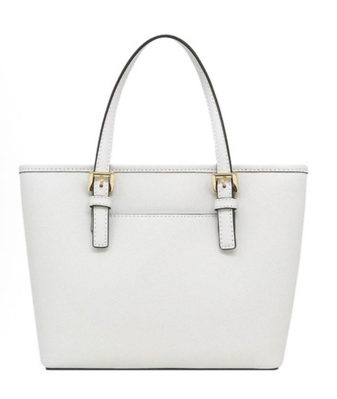 MICHAEL KORS Белая кожаная сумка тоут, фото 4