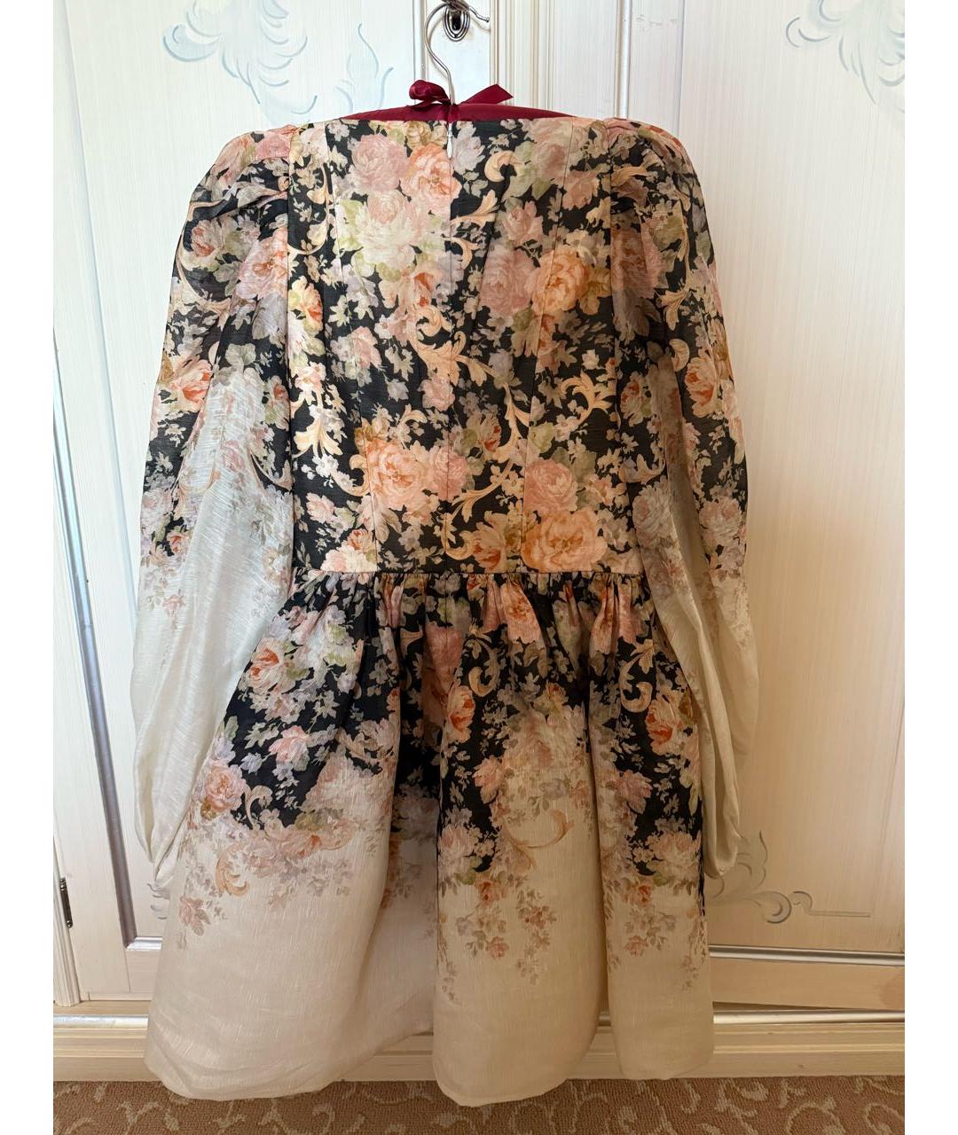 ZIMMERMANN Бежевое льняное коктейльное платье, фото 2