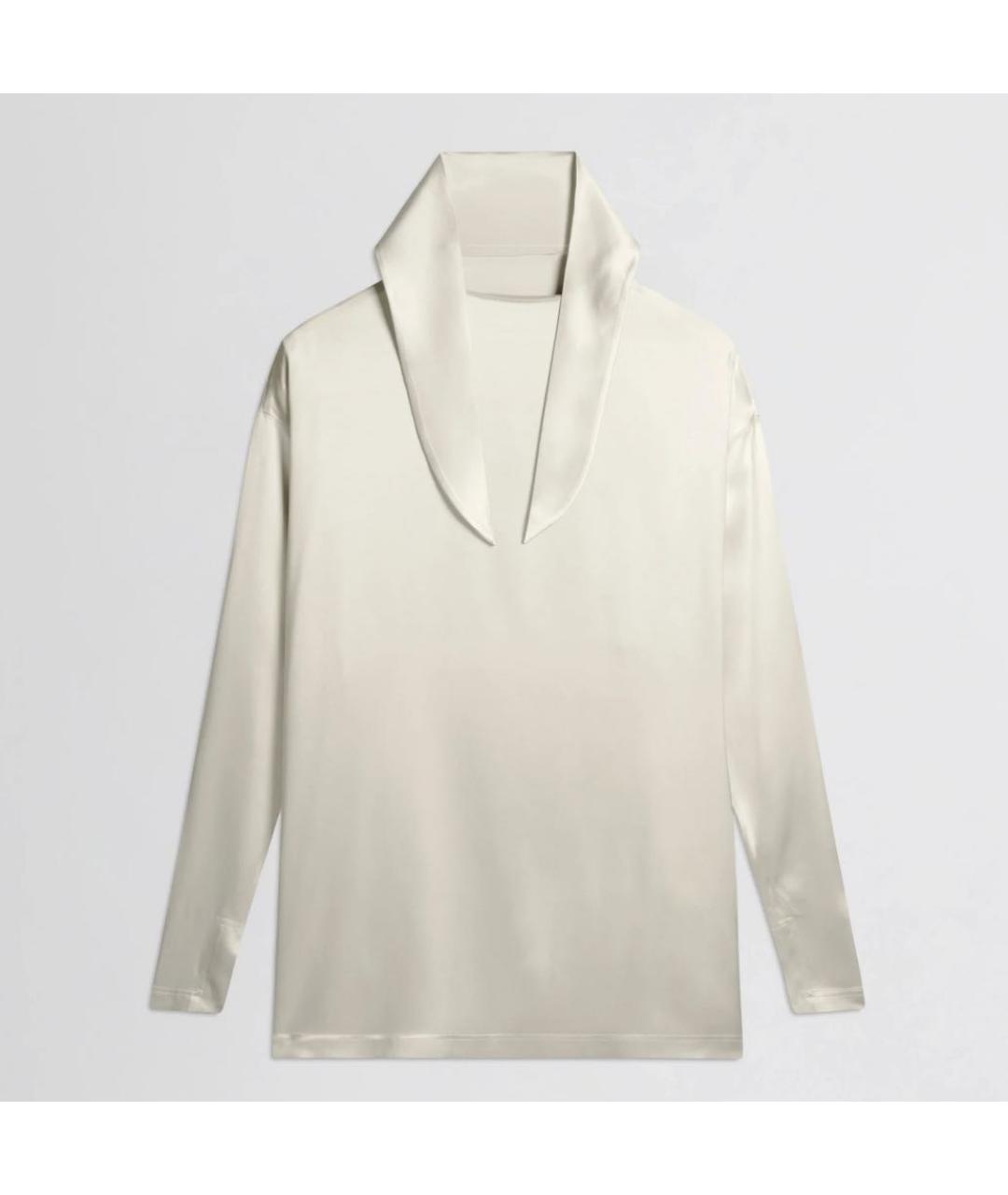 PHOEBE PHILO Белая шелковая водолазка, фото 9