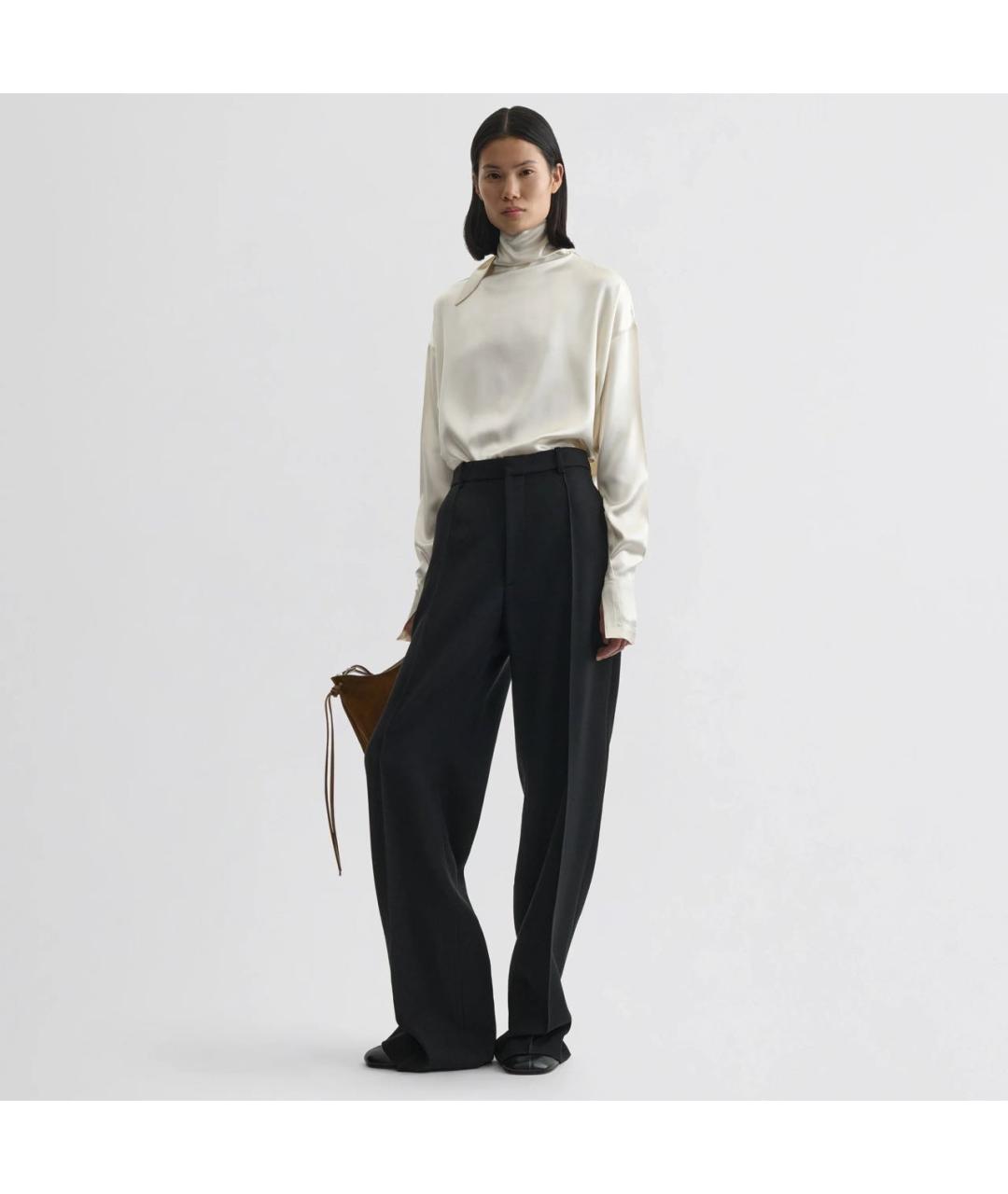 PHOEBE PHILO Белая шелковая водолазка, фото 3