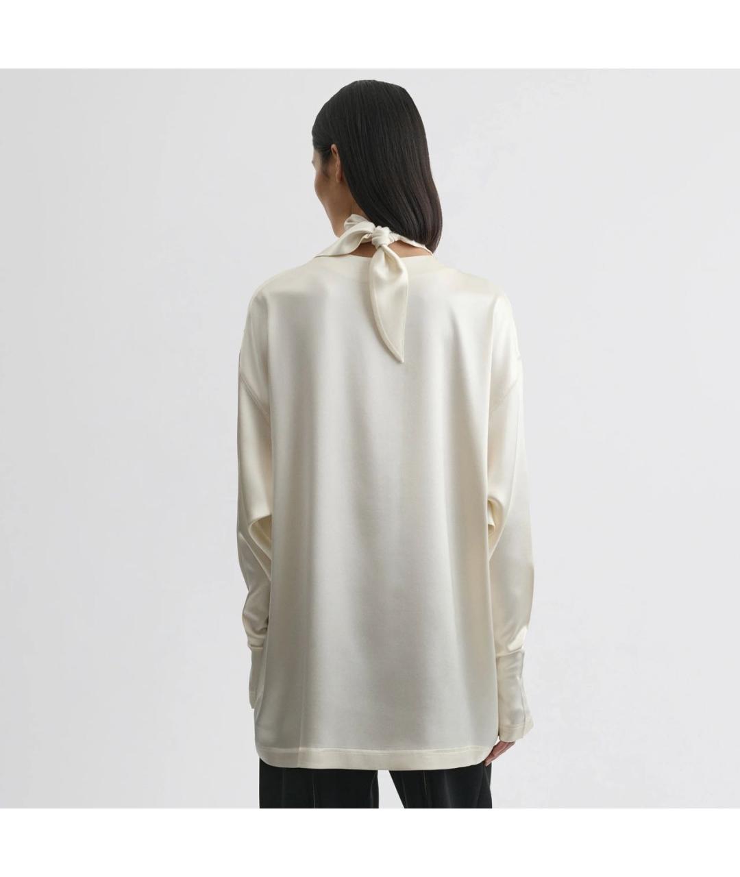 PHOEBE PHILO Белая шелковая водолазка, фото 8