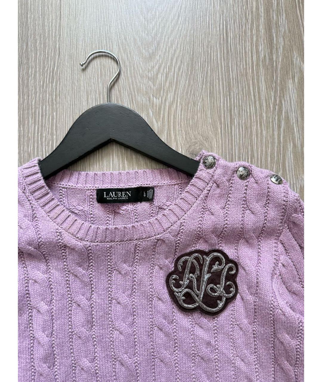 POLO RALPH LAUREN Розовый хлопковый джемпер / свитер, фото 3