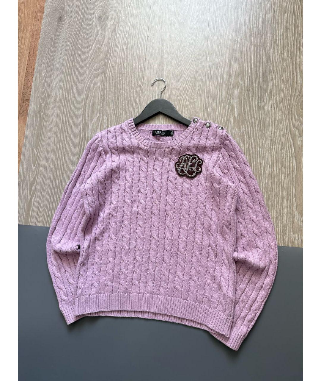 POLO RALPH LAUREN Розовый хлопковый джемпер / свитер, фото 2