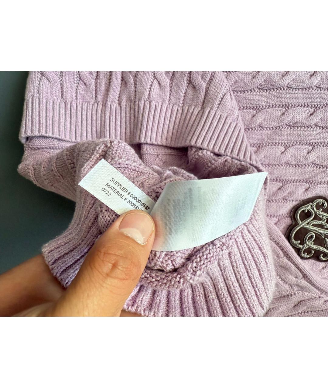 POLO RALPH LAUREN Розовый хлопковый джемпер / свитер, фото 4