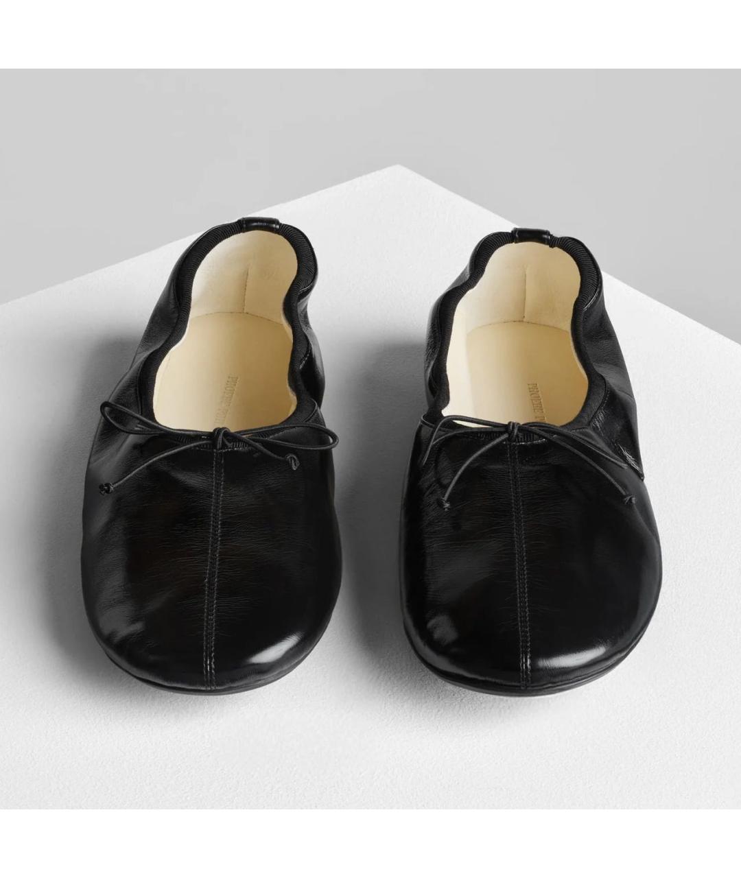 PHOEBE PHILO Черные кожаные балетки, фото 4