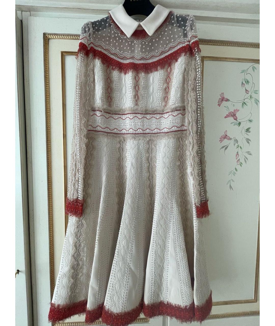 VALENTINO Бежевое шелковое вечернее платье, фото 5