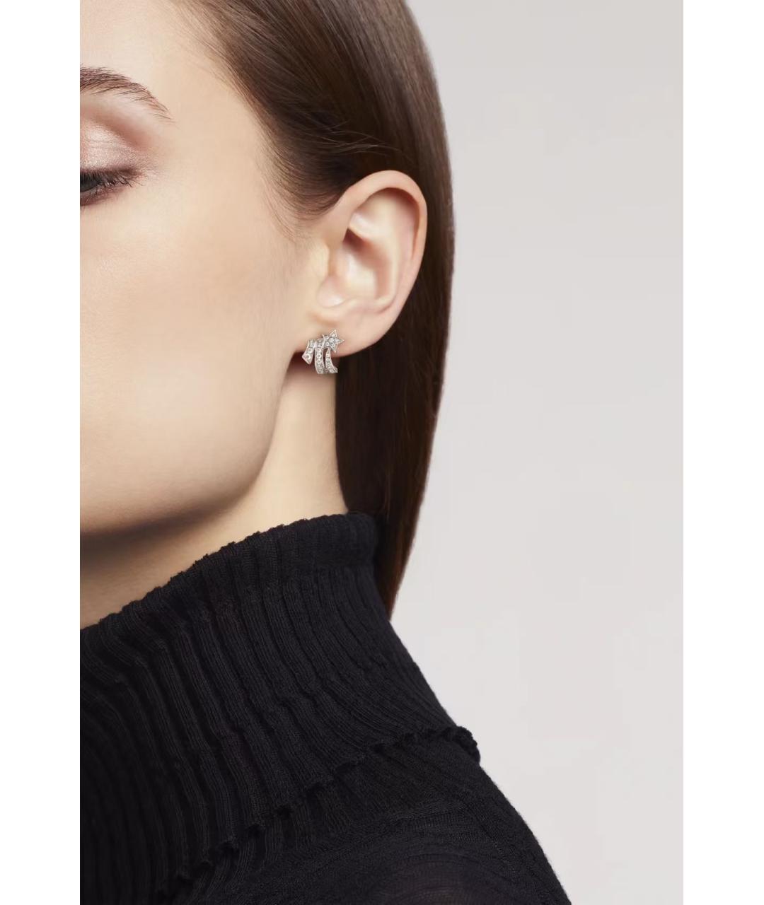 CHANEL Серебряные серьги из белого золота, фото 5