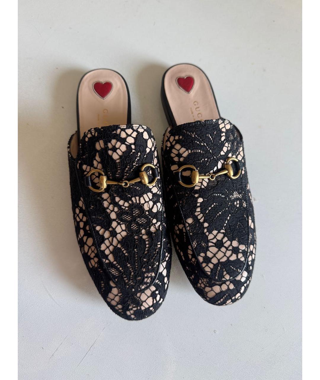 GUCCI Черные кожаные мюли, фото 2