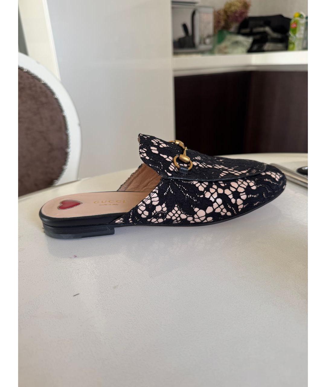 GUCCI Черные кожаные мюли, фото 9