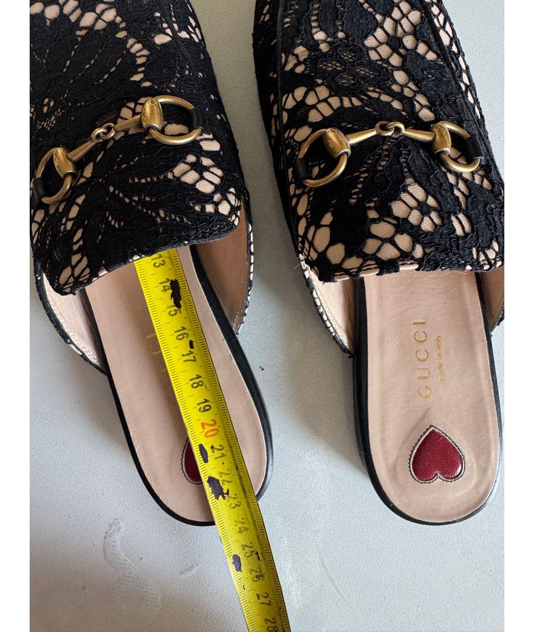 GUCCI Черные кожаные мюли, фото 6