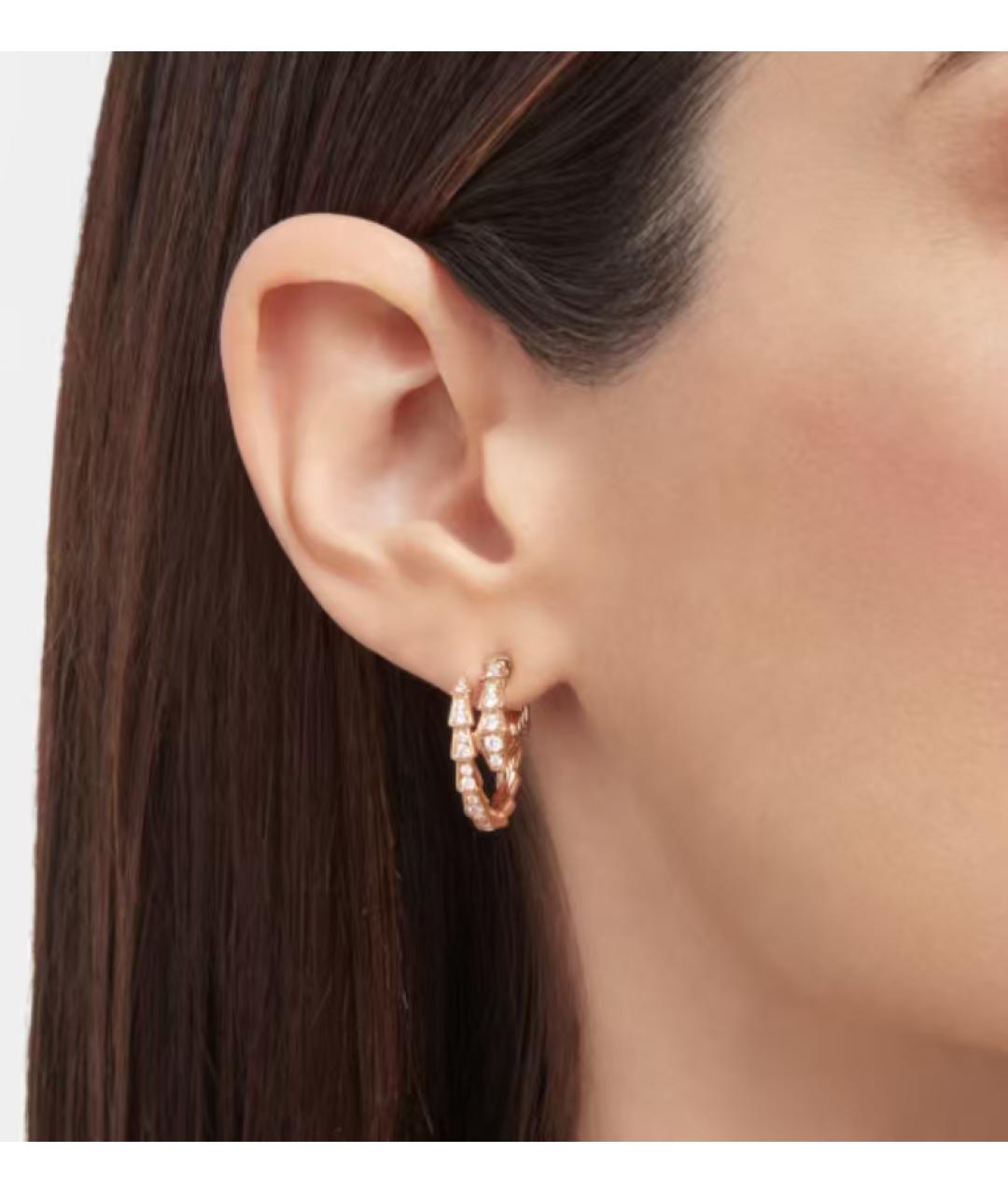 BVLGARI Золотые серьги из розового золота, фото 5