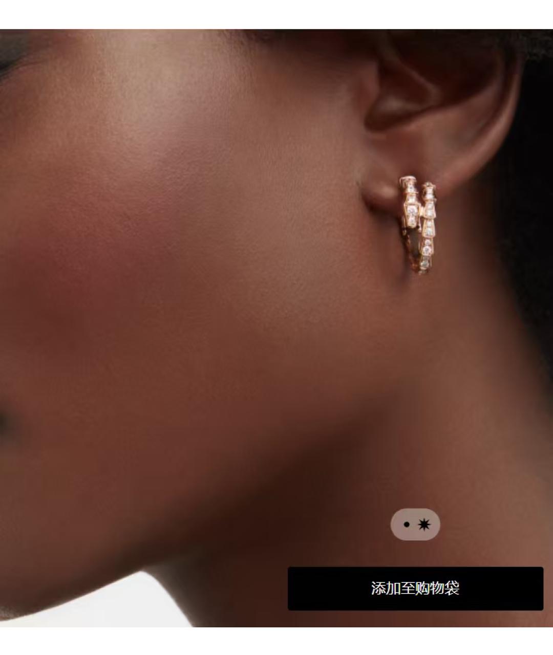 BVLGARI Золотые серьги из розового золота, фото 6
