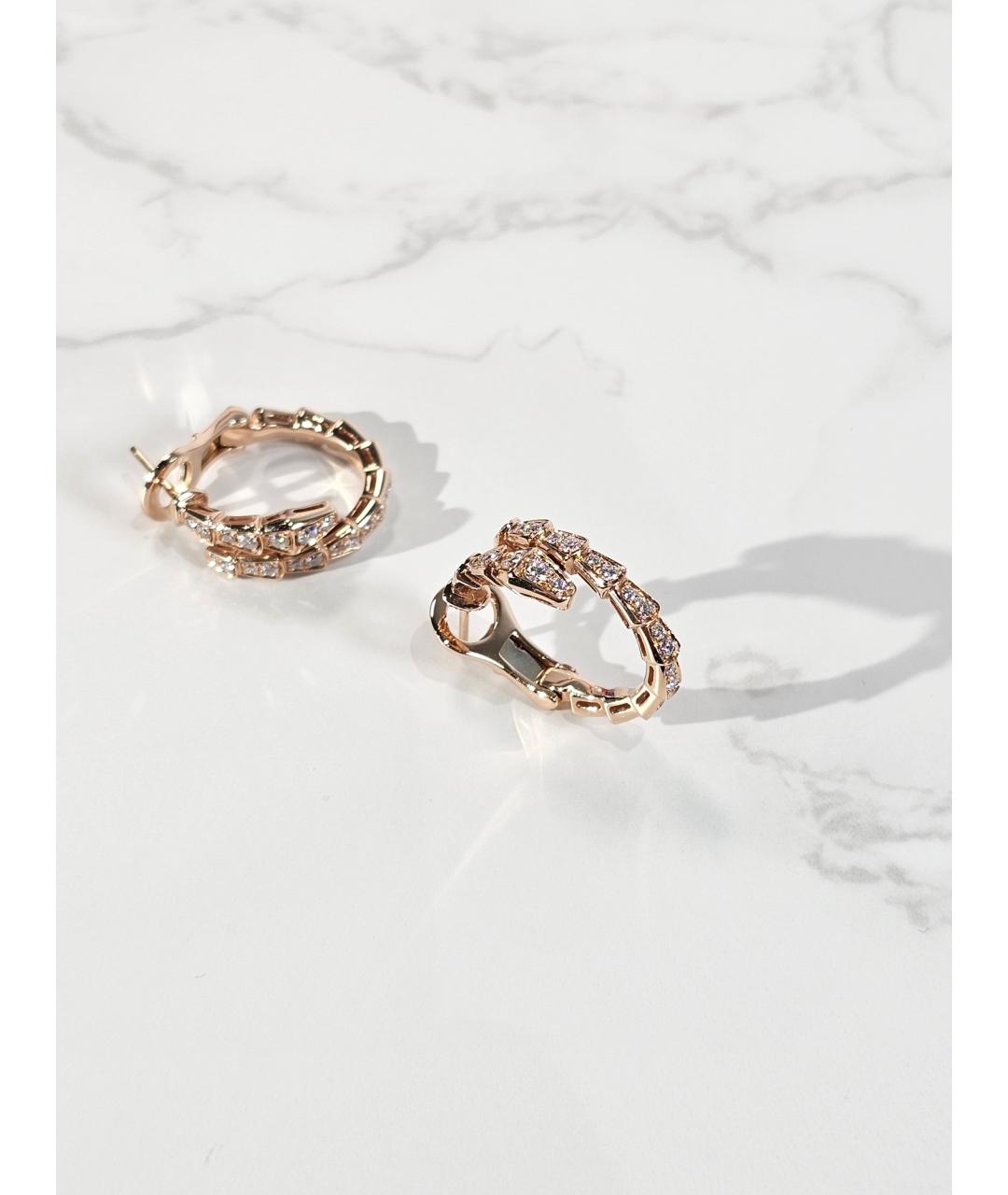 BVLGARI Золотые серьги из розового золота, фото 3