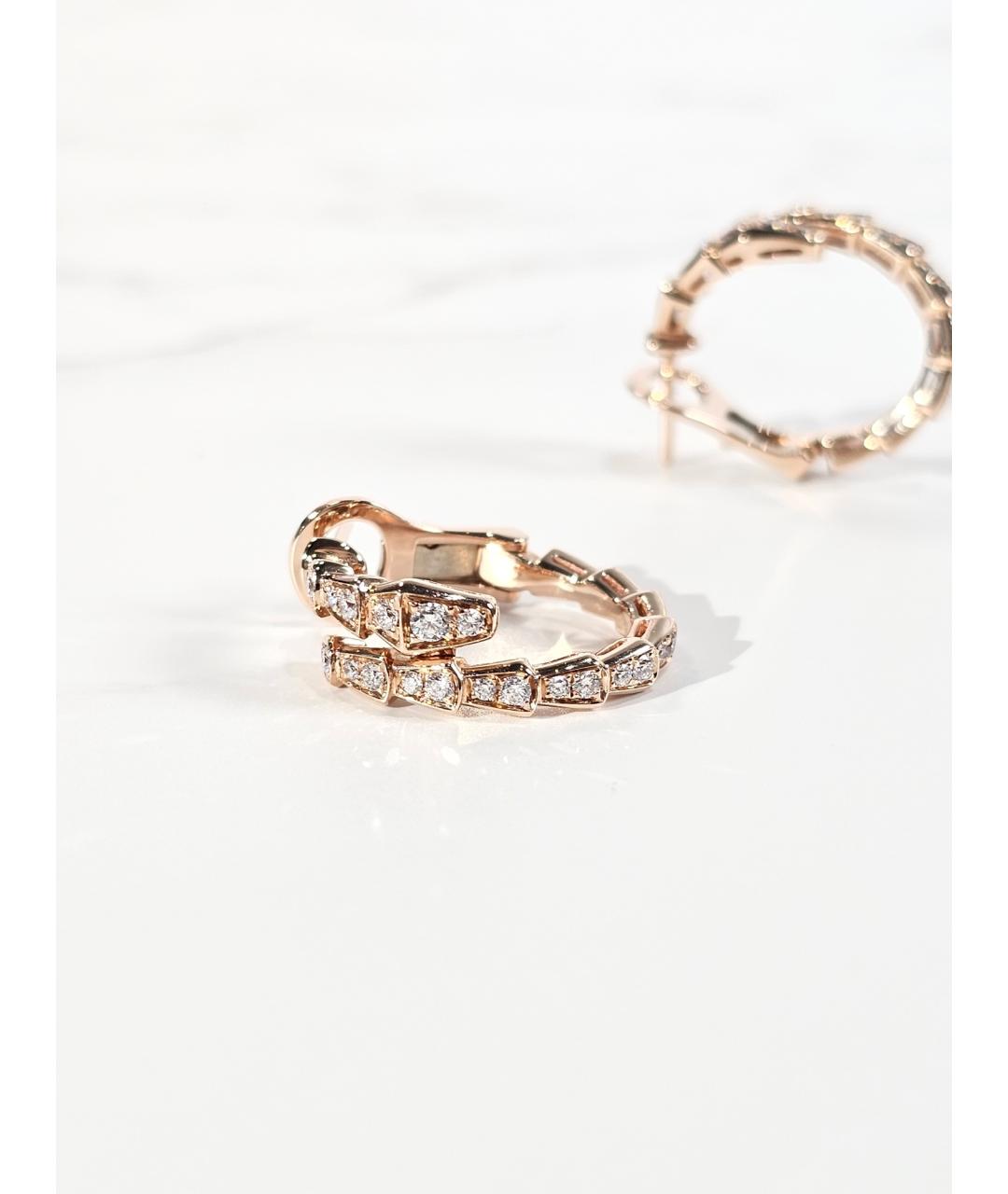 BVLGARI Золотые серьги из розового золота, фото 4