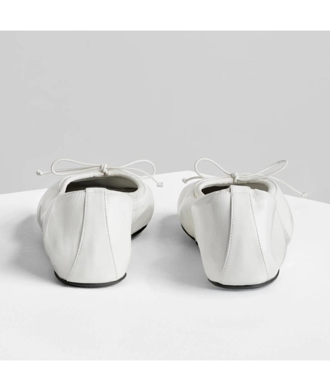 PHOEBE PHILO Белые кожаные балетки, фото 5