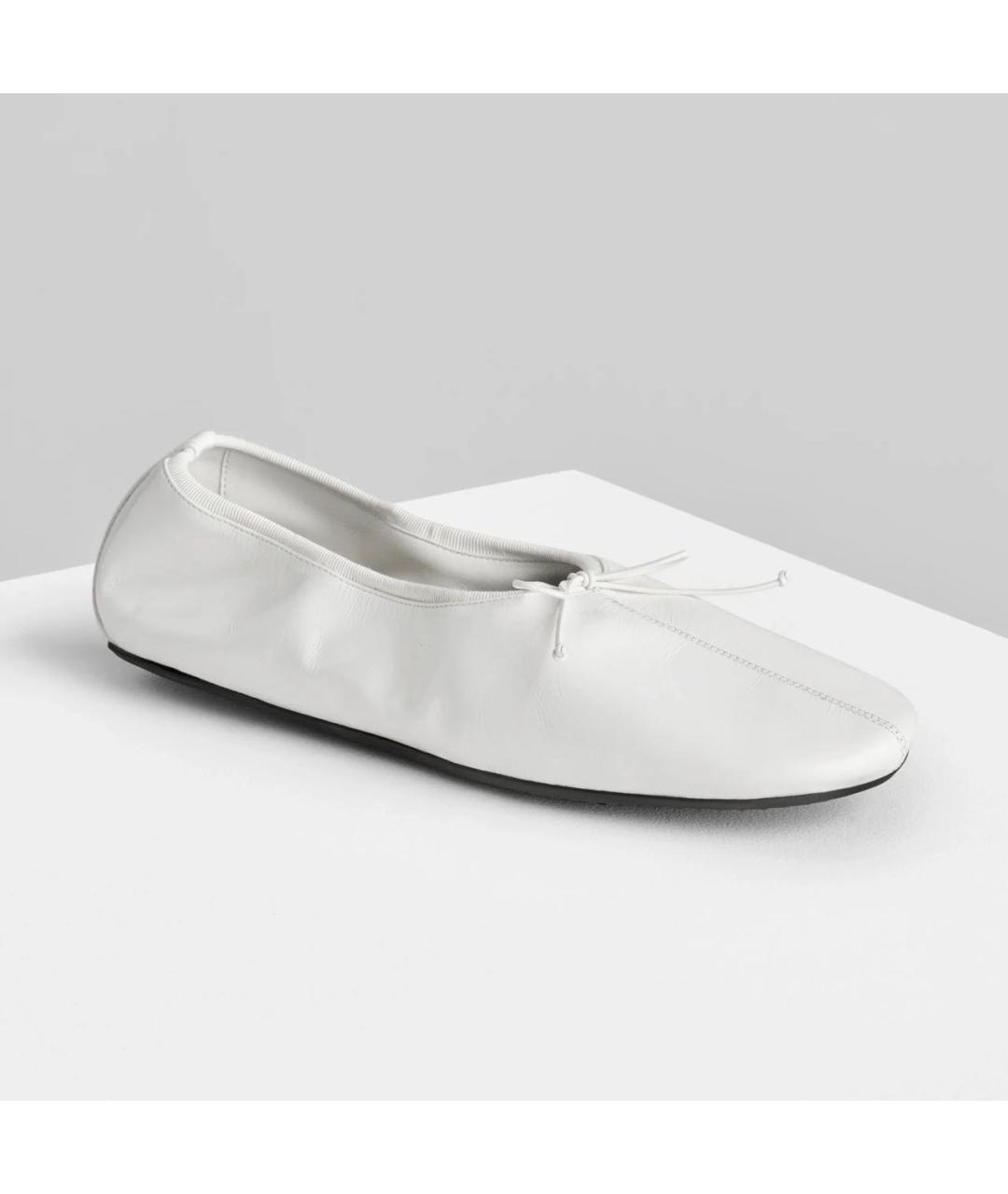 PHOEBE PHILO Белые кожаные балетки, фото 2