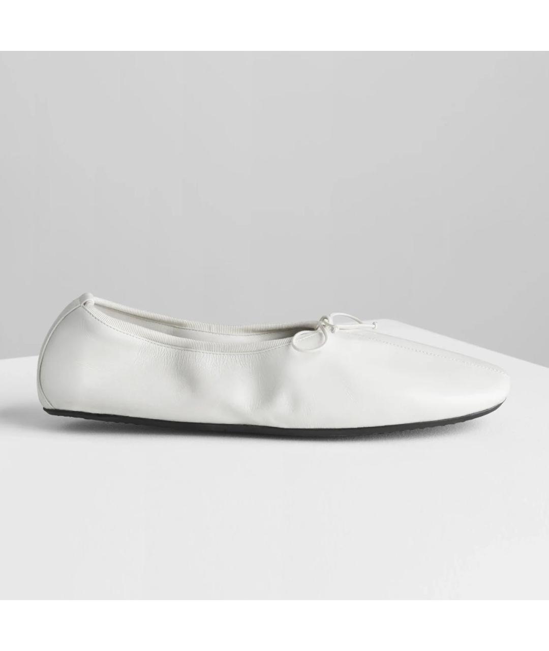 PHOEBE PHILO Белые кожаные балетки, фото 6