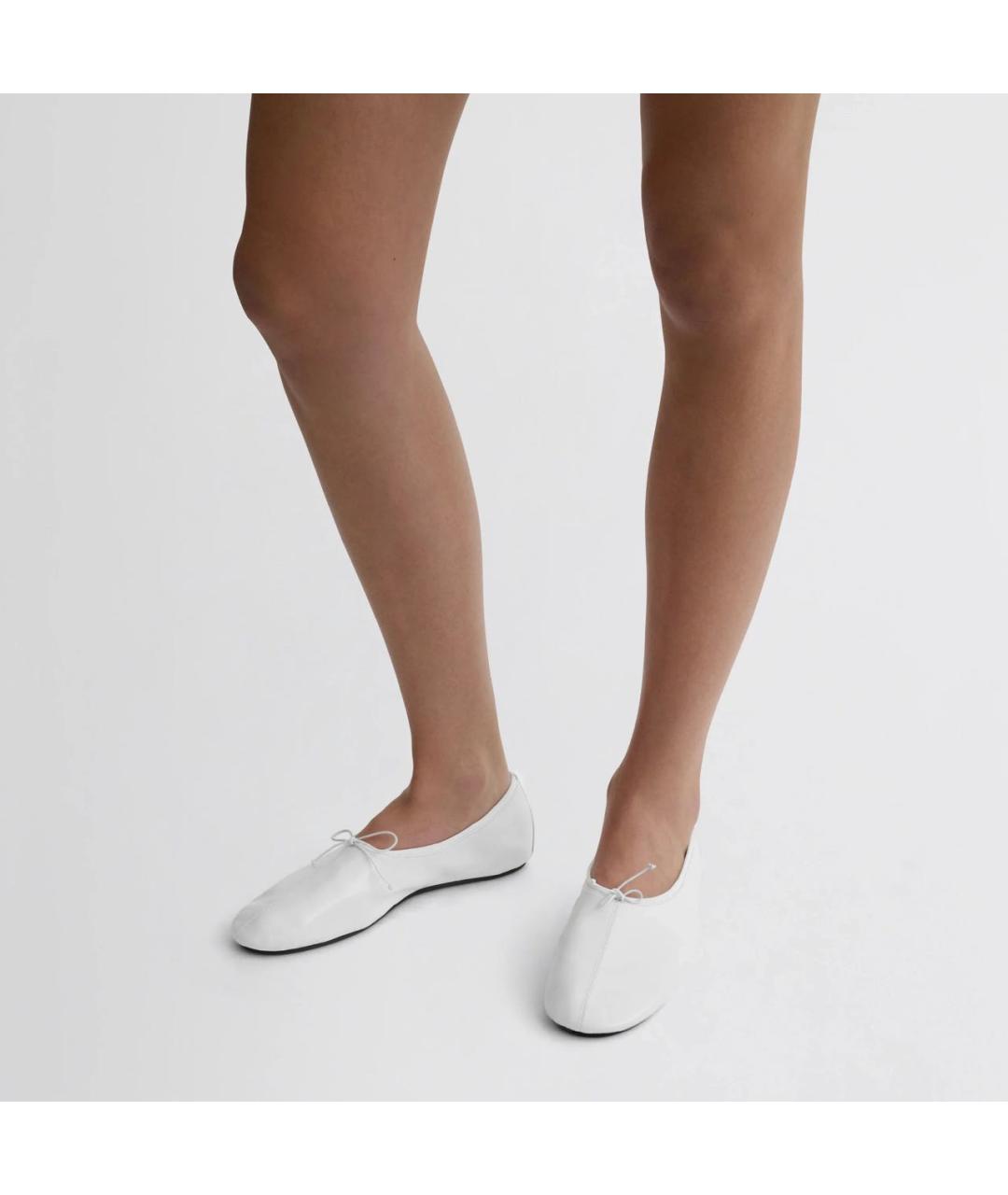PHOEBE PHILO Белые кожаные балетки, фото 3