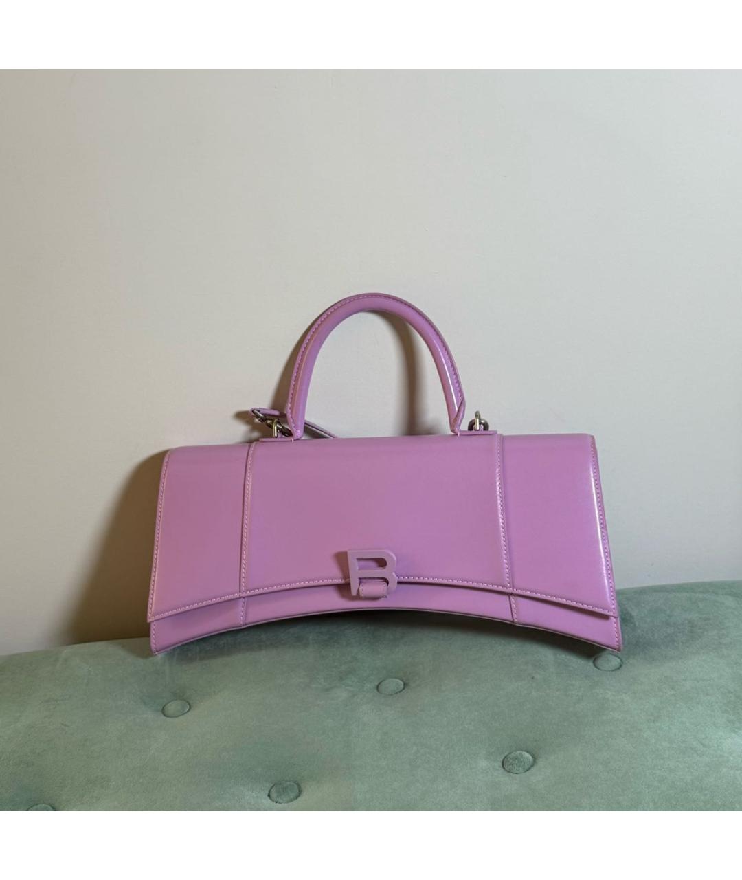 BALENCIAGA Фиолетовая кожаная сумка с короткими ручками, фото 5