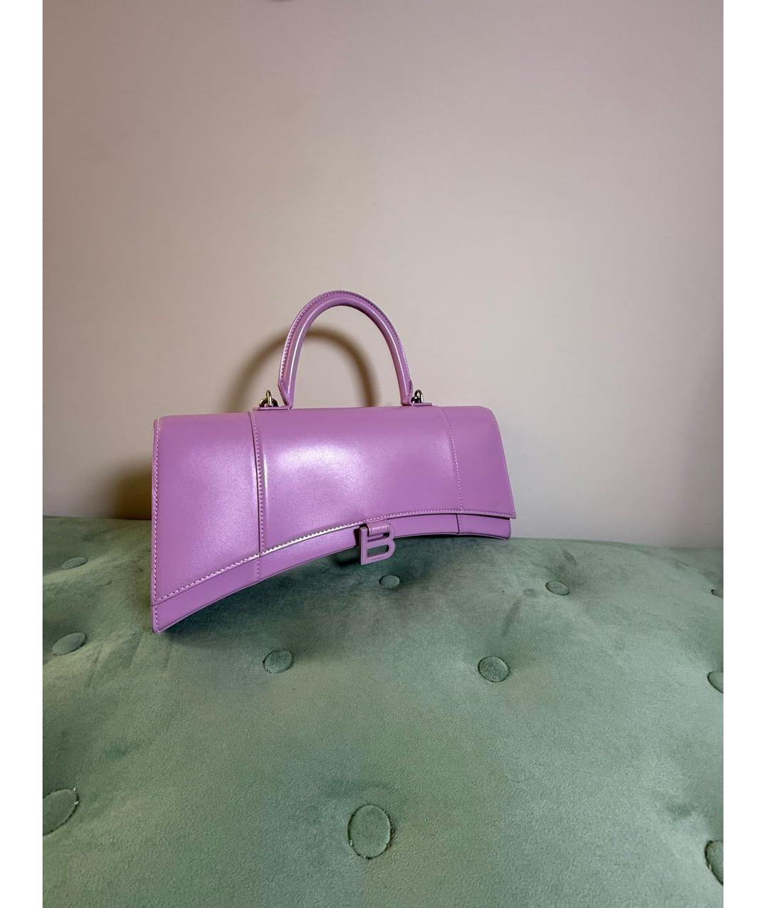 BALENCIAGA Фиолетовая кожаная сумка с короткими ручками, фото 2