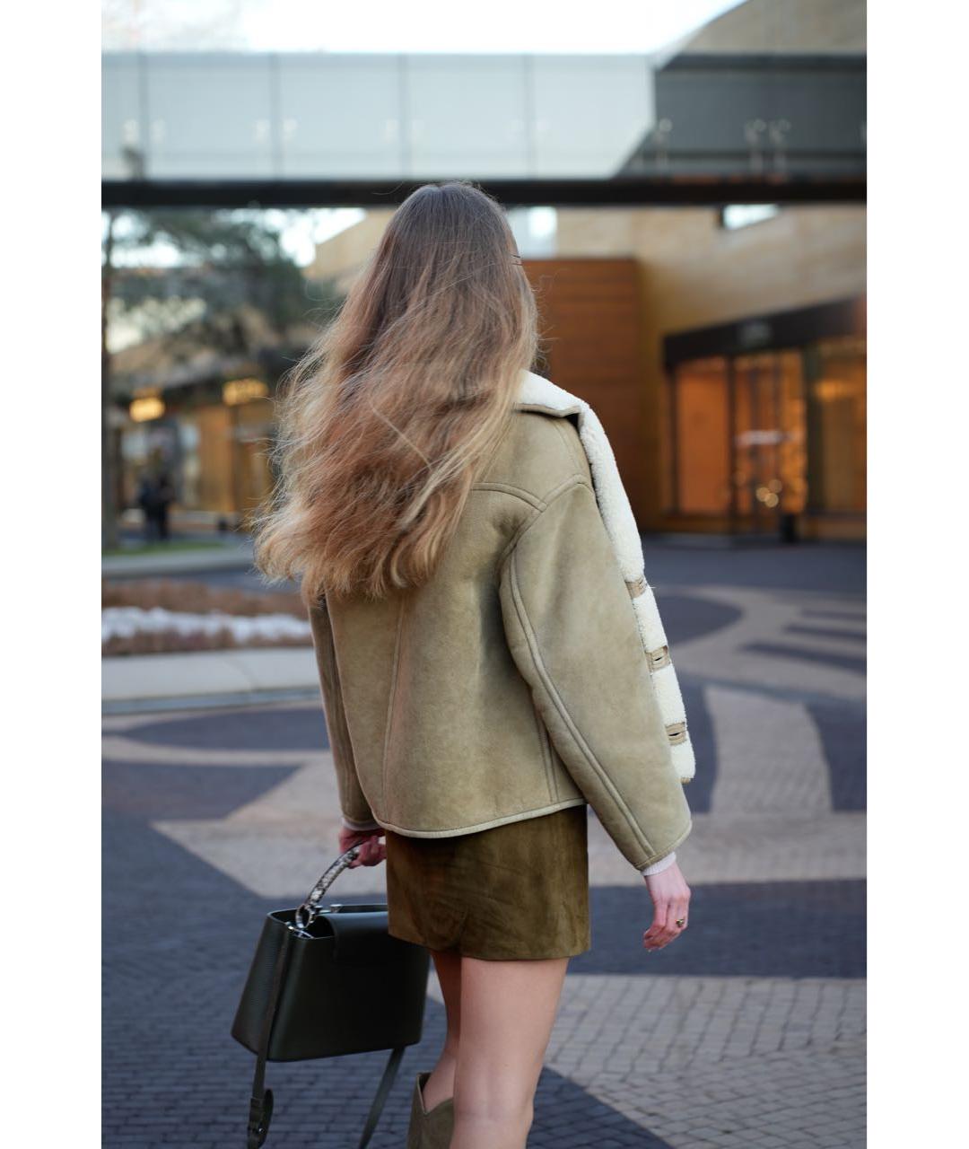 ISABEL MARANT Хаки замшевая дубленка, фото 7