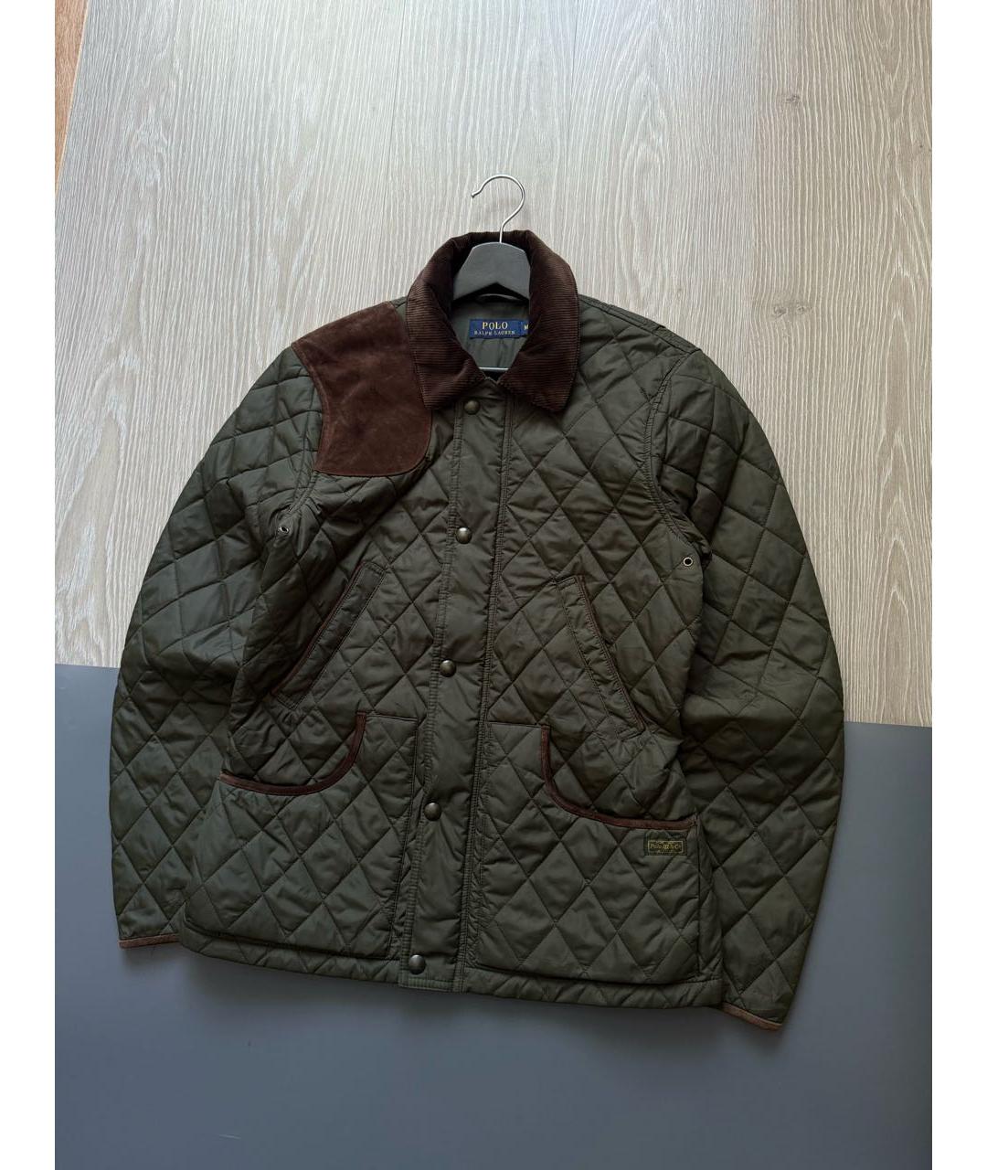 POLO RALPH LAUREN Зеленые полиэстеровое пальто, фото 2