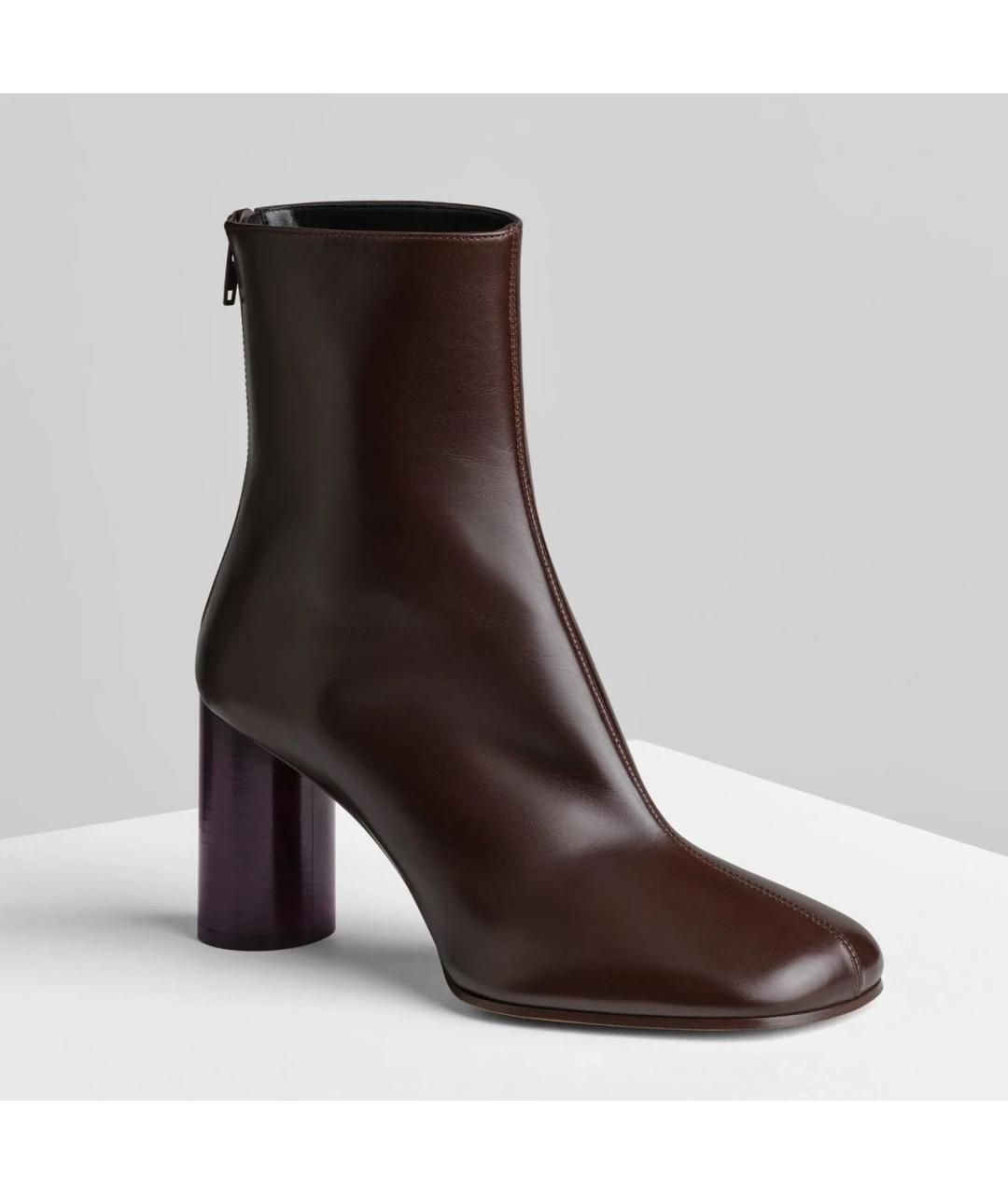 PHOEBE PHILO Коричневые кожаные ботильоны, фото 2