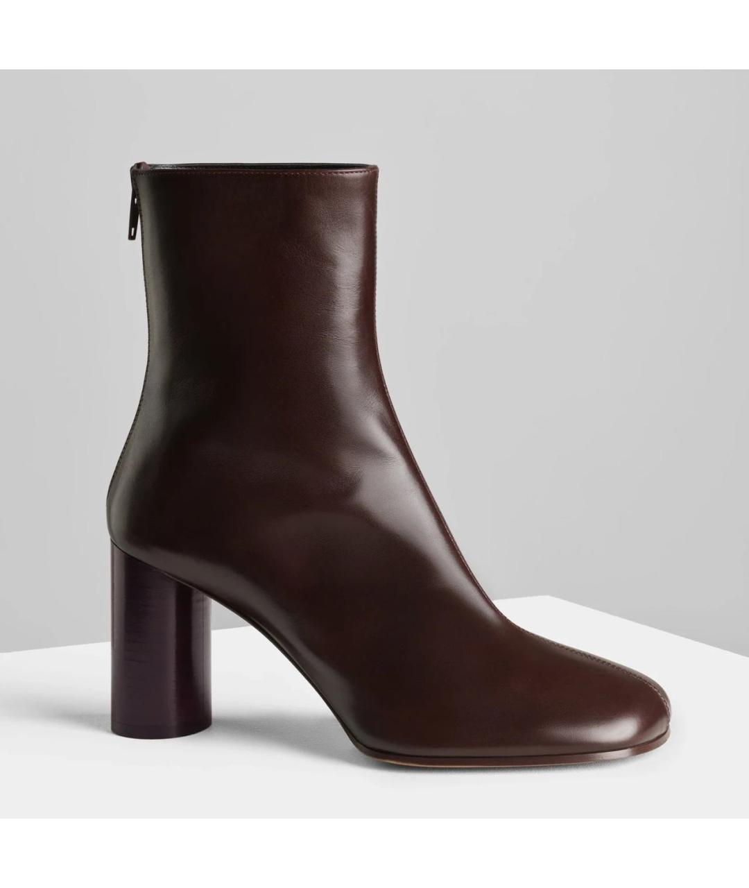 PHOEBE PHILO Коричневые кожаные ботильоны, фото 7