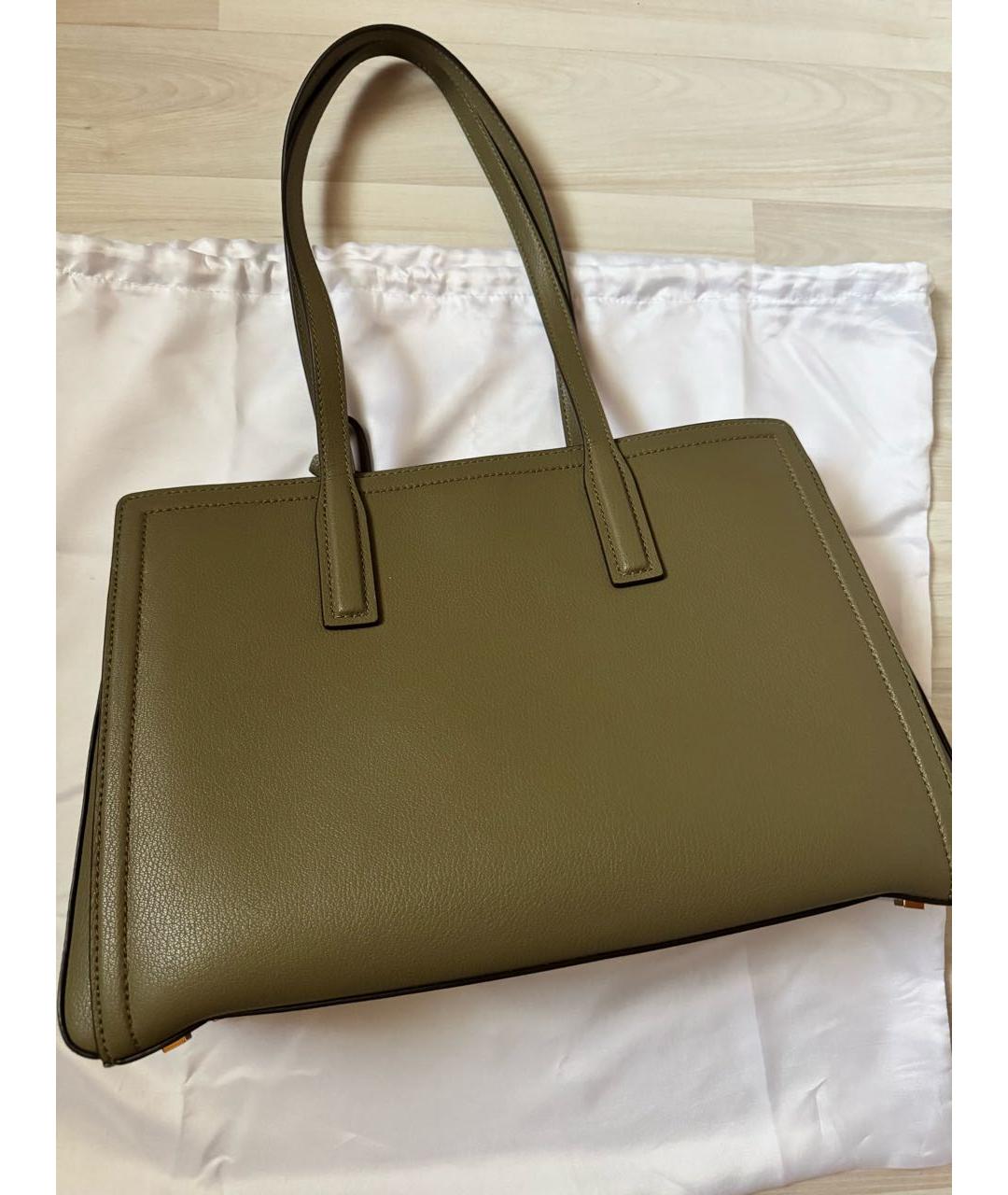 MICHAEL KORS Хаки кожаная сумка тоут, фото 2