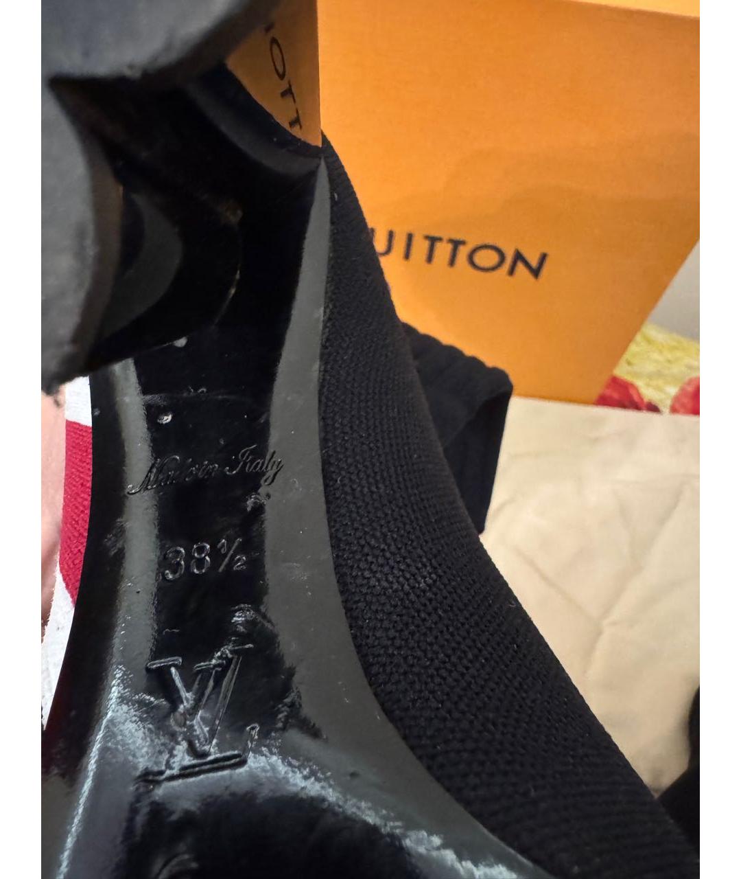 LOUIS VUITTON Черные текстильные ботильоны, фото 5