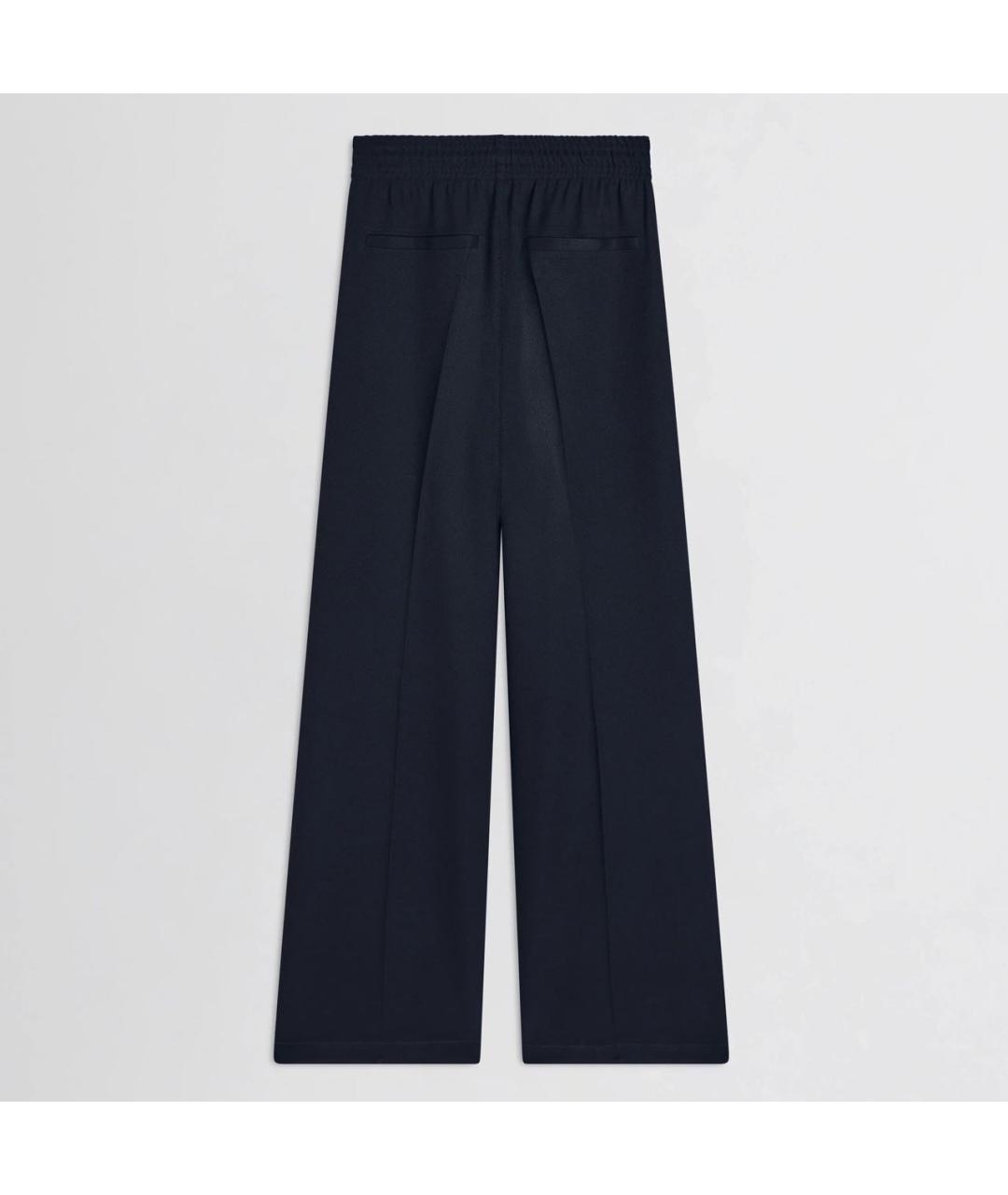 PHOEBE PHILO Темно-синие полиэстеровые брюки широкие, фото 2