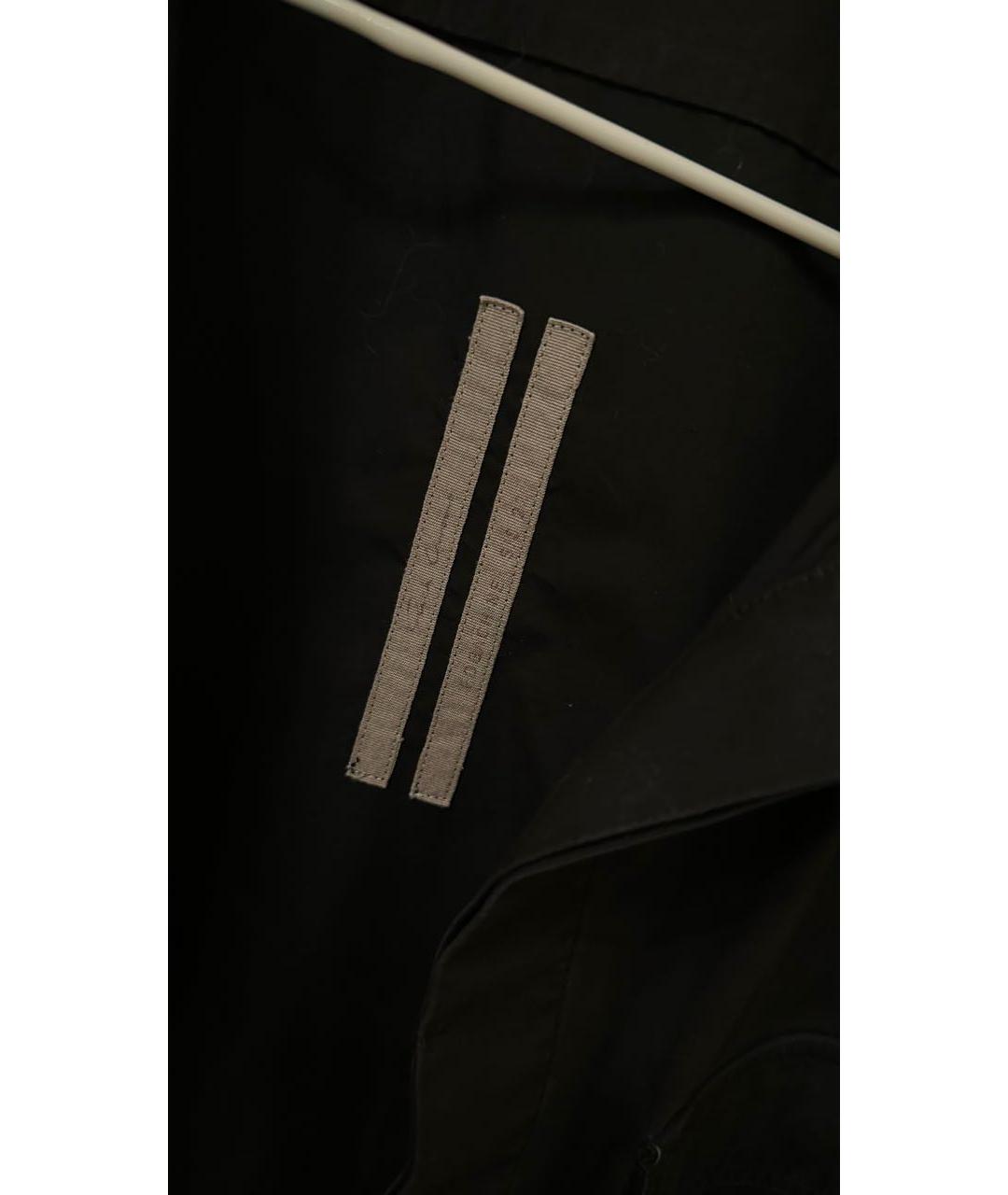 RICK OWENS Черная хлопковая кэжуал рубашка, фото 3