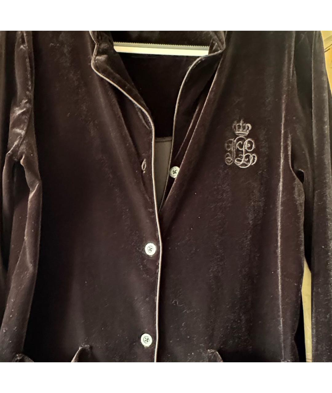 RALPH LAUREN Черная велюровая пижама, фото 4