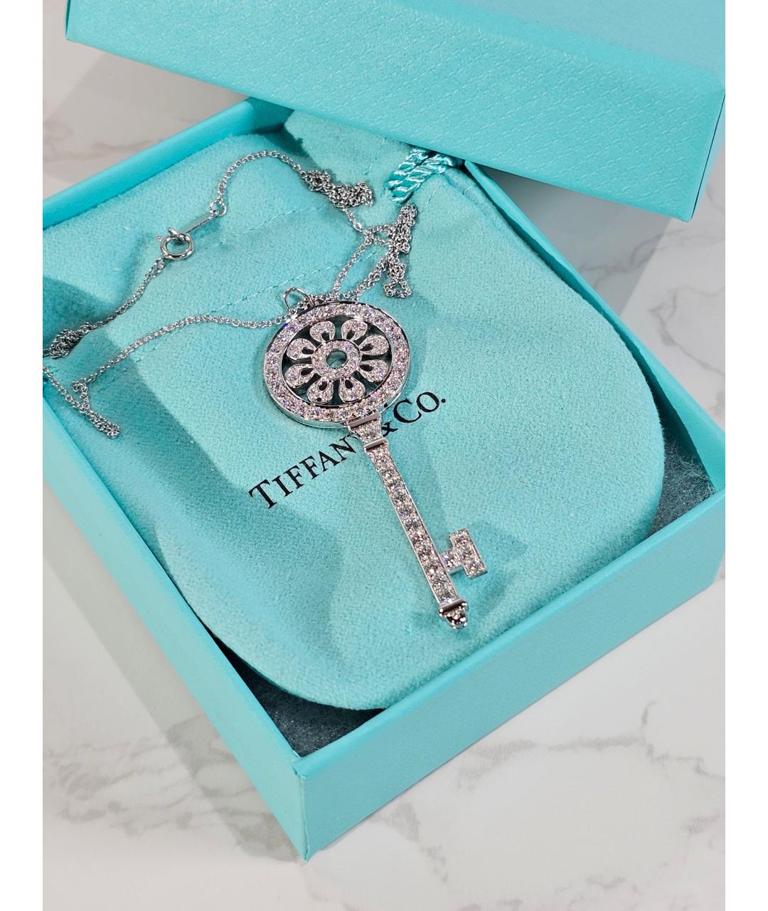 TIFFANY&CO Серебряное платиновое колье, фото 2