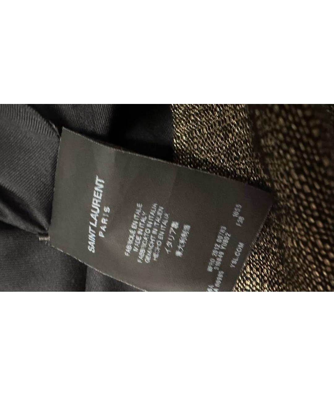 SAINT LAURENT Золотое шерстяное платье, фото 3