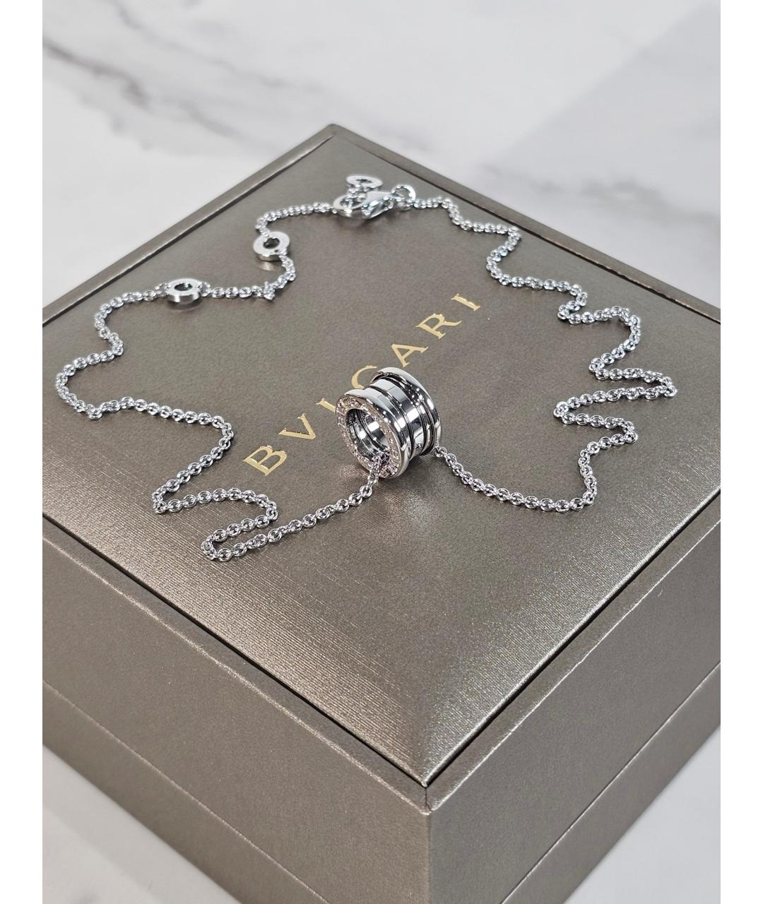 BVLGARI Серебряное колье из белого золота, фото 3