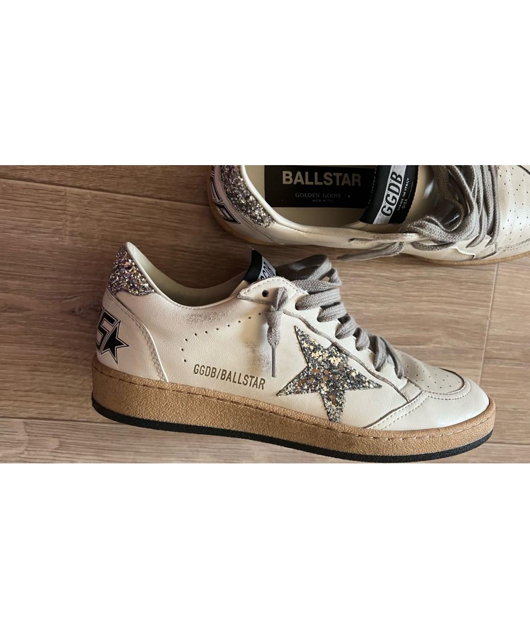 GOLDEN GOOSE DELUXE BRAND Белые кожаные кеды, фото 6