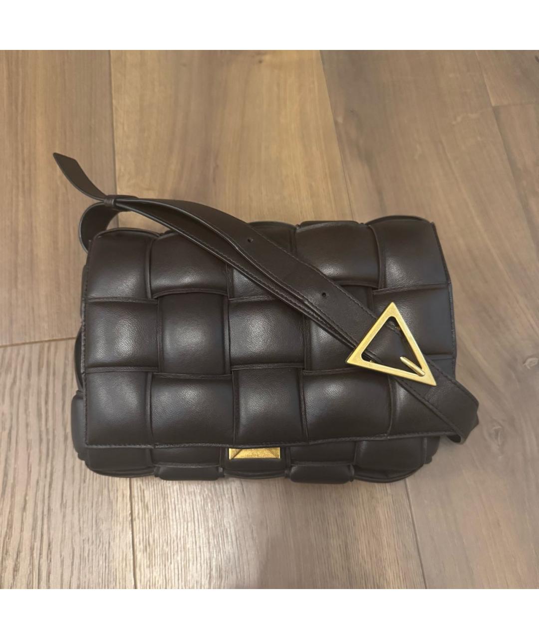 BOTTEGA VENETA Коричневая кожаная сумка через плечо, фото 6