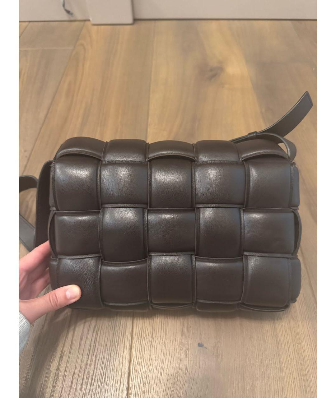 BOTTEGA VENETA Коричневая кожаная сумка через плечо, фото 2