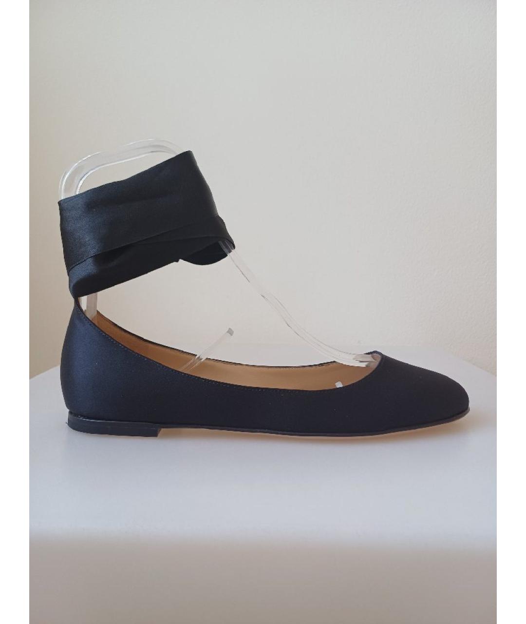 GIANVITO ROSSI Черные текстильные балетки, фото 7