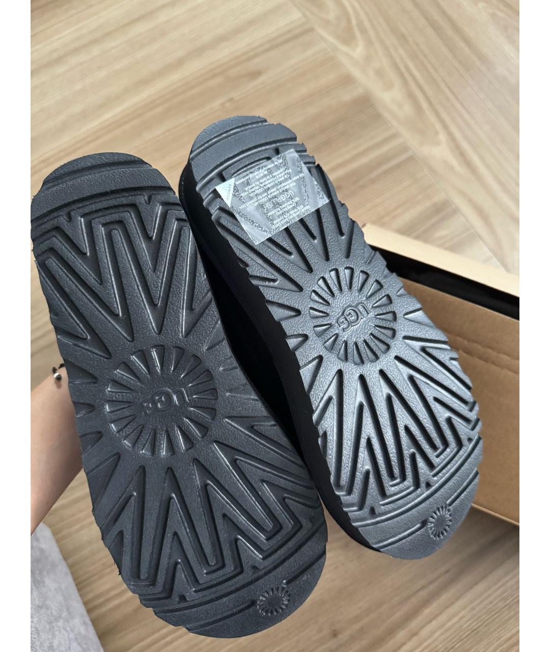 UGG AUSTRALIA Черные кожаные ботинки, фото 5