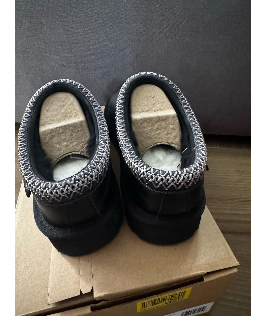 UGG AUSTRALIA Черные кожаные ботинки, фото 4