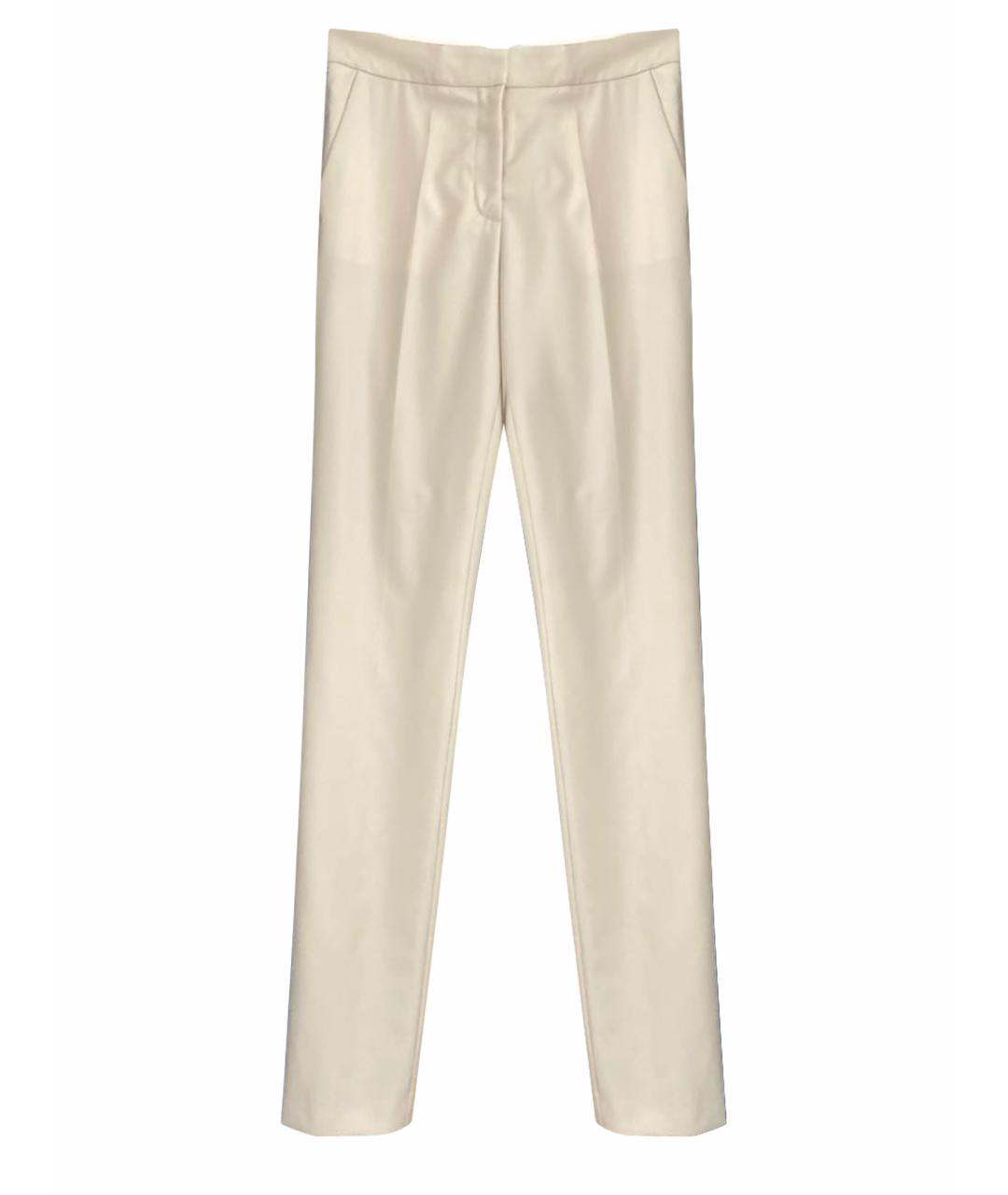 STELLA MCCARTNEY Бежевые шерстяные прямые брюки, фото 1