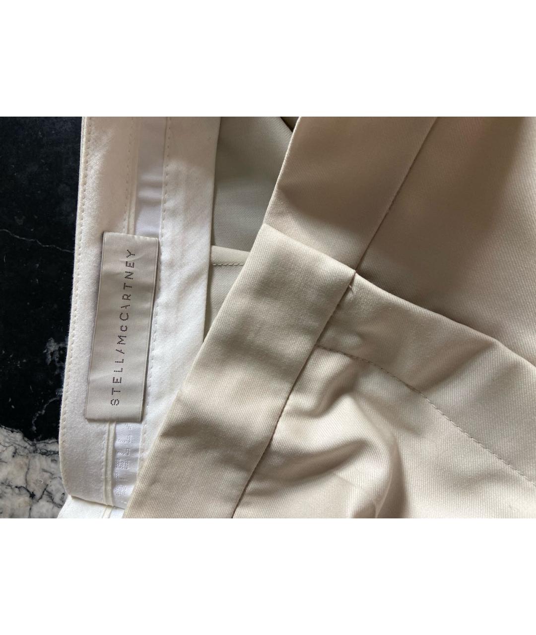 STELLA MCCARTNEY Бежевые шерстяные прямые брюки, фото 3