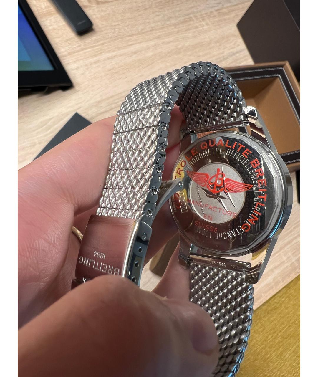 BREITLING Серебряные серебряные часы, фото 1